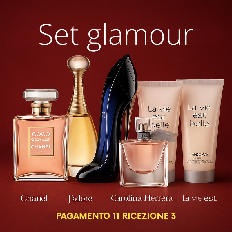 Acquista 1, ricevi 6 - Set di profumi Glamour Imported + regalo esclusivo